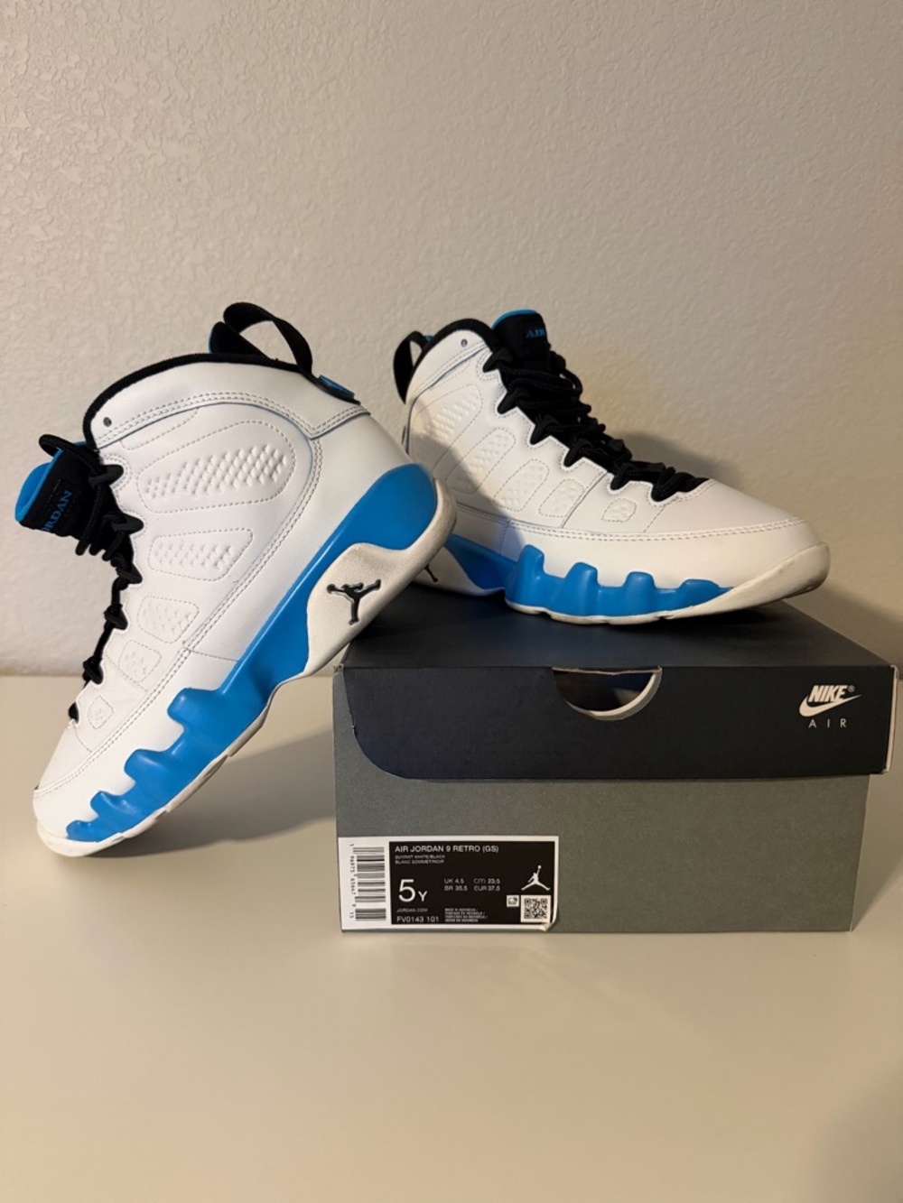(GS) Air Jordan 9 Retro ‘Powder Blue’ FV0143-101